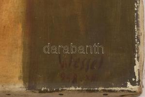 Wessel Zoltán (1910-?): Portré. Olaj, vászon, 50×40 cm