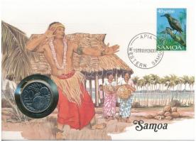 Samoa 1988. 20s, felbélyegzett borítékban, bélyegzéssel, német nyelvű leírással T:1  Samoa 1988. 20 Sene in envelope with stamp and cancellation, with German description C:UNC