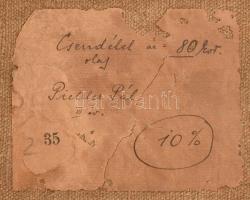 Pichler Pál (1885-1918): Csendélet homárral, 1905-10 körül. Olaj, vászon, sérült. Hátoldalán korabel...