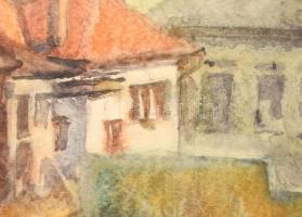 Szili Török Dezső. (1897-1970): Szegedi látkép. Akvarell, papír. Jelzett, Üvegezett keretben. 37x25 ...