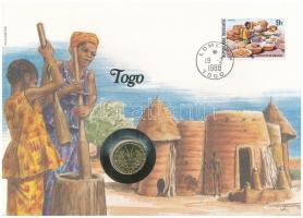 Togo 1987. 5Fr felbélyegzett borítékban, bélyegzéssel, német nyelvű leírással T:1  Togo 1987. 5 Franc in envelope with stamp and cancellation, with German description C:UNC