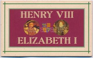 Anglia DN VIII. Henrik és I. Erzsébet érméjének modern, jelzett másolata, eredeti csomagolásban T:1 England ND modern, marked replica coins from Henry VIII and Elizabeth I in original packaging C:UNC