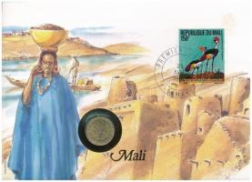 Mali felbélyegzett borítékban, bélyegzéssel, benne Nyugat Afrikai Államok 1991. 5Fr, német nyelvű leírással T:1- Mali in envelope with stamp and cancellation, in it West African States 1991. 5 Francs with German language description C:AU