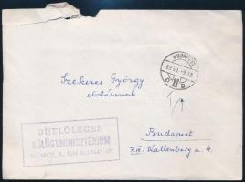 1969 Mód Péter (1911-1996) diplomata, párizsi nagykövet (1968-1974) saját kézzel írt levele Szekeres...