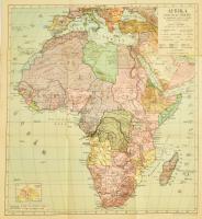 cca 1920-1930 Afrika politikai térképe, 1:20.000,000, tervezte: Kogutowicz Manó, Bp., Magyar Földrajzi Intézet, 50x46 cm