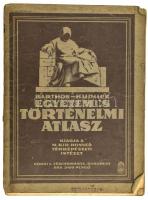 cca 1932 Barthos-Kurucz: Egyetemes Történelmi Atlasz. Bp., M. Kir. Állami Térképészet, 40 p. Papírkötésben, szakadt borítóval, ceruzás bejelölésekkel.