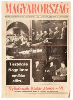1989 Magyarország 1989. jún. 16. száma, a címlapon: Tisztelgés Nagy Imre emléke előtt..., Nyilatkozik Kádár János - VI., szakadt, 32 p.