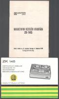 ZK 145 magnetofon magyar, és lengyel-német-orosz nyelvű prospektusa, leírása.