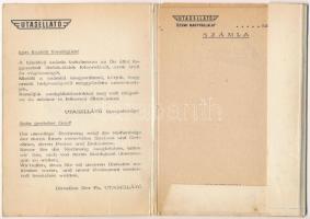 cca 1970-1980 Utasellátó száma, papírmappa, benne kitöltetlen számlákkal