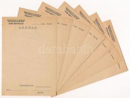 cca 1970-1980 Utasellátó száma, papírmappa, benne kitöltetlen számlákkal