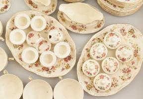 Zsolnay pillangó mintás 6 személyes exkluzív étkészlet sok ritka extrával hat személyre: szalvétagyű...