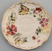 Zsolnay pillangó mintás 12 személyes mokkás készlet. Kézzel festett, jelzett, hibátlan. eredeti dobo...