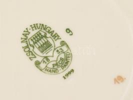 Zsolnay pillangó mintás 6 személyes teás készlet. Kézzel festett, jelzett, hibátlan. eredeti dobozáb...