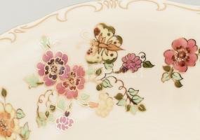 Zsolnay pillangó mintás 6 személyes kompótos készlet. Kézzel festett, jelzett, hibátlan. eredeti dob...