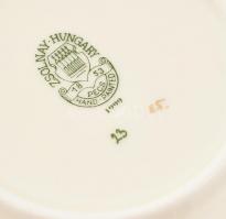 Zsolnay pillangó mintás 6 személyes kompótos készlet. Kézzel festett, jelzett, hibátlan. eredeti dob...