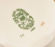 Zsolnay pillangó mintás 4 db teás csésze aljjal. Kézzel festett, jelzett, hibátlan