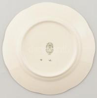 Zsolnay pillangó mintás 2 db ssüteményes tányér. Kézzel festett, jelzett, hibátlan. 17 cm