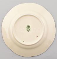 Zsolnay pillangó mintás 3 db süteményes tányér. Kézzel festett, jelzett, hibátlan. d: 19,5 cm