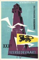 1957 XXXe IJzerbedevaart Kaaskerke Diksmuide. Help mede de IJzerton herbouwen! / 30th Iron Pilgrimage