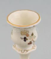 Zsolnay pillangó mintás háromágú gyertyatartó. Kézzel festett, jelzett, hibátlan. 22 cm