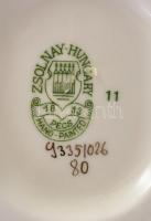 Zsolnay pillangó mintás kis tartók. Kézzel festett, jelzett, hibátlan. 5 cm, 8 cm