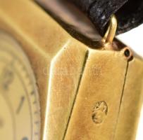 Lanco női karóra, XX. sz. első fele, 14K arany (Au) art deco tokkal és számlappal, jelzett számlappa...