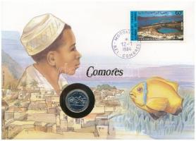 Comore-szigetek 1982. 25Fr felbélyegzett borítékban, bélyegzéssel, német nyelvű leírással T:1  Comoros 1982. 25 Francs in envelope with stamp and cancellation, with German description C:UNC