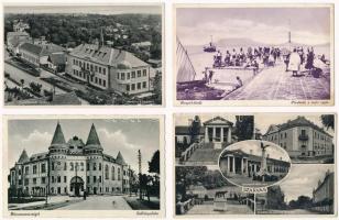 25 db RÉGI történelmi magyar város képeslap vegyes minőségben / 25 pre-1945 historical Hungarian town-view postcards from the Kingdom of Hungary in mixed quality