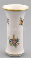 Herendi Viktória mintás kis váza, kézzel festett, jelzett, hibátlan, m: 12 cm