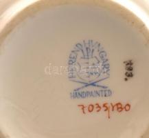 Herendi Viktória mintás kis váza, kézzel festett, jelzett, hibátlan, m: 12 cm