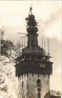 Nyitrabánya, Krickerhau, Handlová; a római katolikus templom tornyának renoválása / renovation of the Catholic churchs tower. photo (EK)