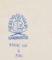 Herendi Rotschild mintás tálka, kézzel festett, jelzett, hibátlan, 13,5x9 cm