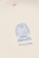 Herendi virágmintás váza, kézzel festett, jelzett, hibátlan, m: 14 cm, d: 14 cm