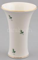 Augarten Wien petrezselyem mintás kis porcelán váza, kézzel festett, jelzett, hibátlan, m: 12 cm