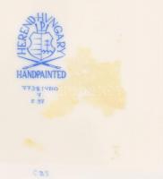 Herendi Viktória mintás tál, kézzel festett, jelzett, hibátlan, 18x14 cm