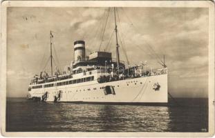 1929 Turbinen-Schnelldampfer "Cobra" vor Helgoland / Hamburg America Line steamship (EK)