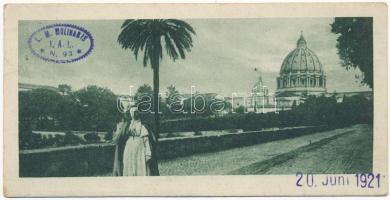 1921 Vatican City (Roma, Rome); Pope Benedict XV (13,9 cm x 7 cm) (Rb)