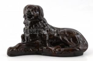 Kutya szobor. Mázas kerámia, jelzés nélkül, hibátlan. 27 cm 18 cm