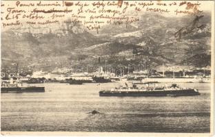 French Navy, port, harbor, naval base, battleships (b)