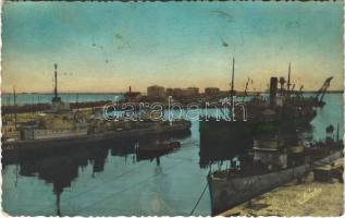 1949 Sete, Quais de la République, Les reservoirs de la Jetée de Frontignan / quay, port, pier, steamships (fl)
