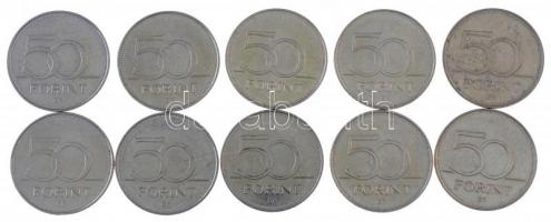 2015. 50Ft Cu-Ni "Nemzeti Emlékhelyek" (10x) T:1-,2