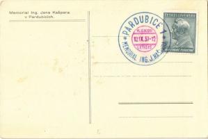 1937 Memorial Ing. Jana Kaspara v Pardubicích / Jan Kaspar, Czech aviator, aircraft constructor, mem...