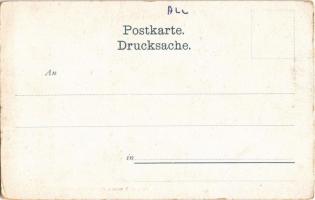 Stuttgart, Das Innere des Hoftheaters nach dem Brande / theatre ruins after the fire (worn corners)