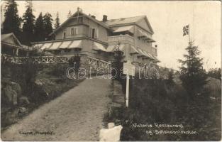 1922 Oslo, Kristiania; Victoria Restaurant og Selskapslokaler / restaurant and inn, Norwegian flag