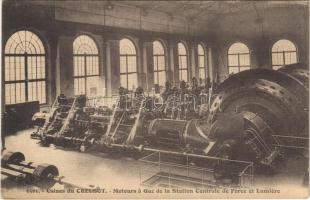 Le Creusot, Usines du Creusot. Moteurs a Gaz de la Station Centrale de Force et Lumiere / factory, interior (EK)