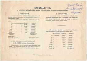 1953. "Negyedik Békekölcsön" nyereménykölcsöne 200Ft-ról, lyukasztásokkal érvénytelenítve ...