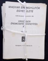 1981-2019. Magyar Éremgyűjtők Egyesületének 82db-os árverési katalógus tétele