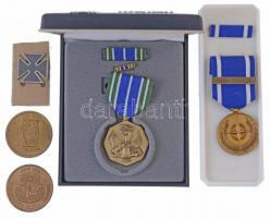 5db-os NATO tétel, benne többek között Amerikai Egyesül Államok 1981. Achievement Medal Br kitüntetés, szalagsávval eredeti tokban; NATO Érem - Volt Jugoszlávia Br kitüntetés eredeti tokban T:1-,2 5pcs of NATO decorations and medallions lot, among the USA 1981. Achievement Medal Br decoration with service ribbon, in original case; NATO Medal - Former Yugoslavia Br decoration in original case