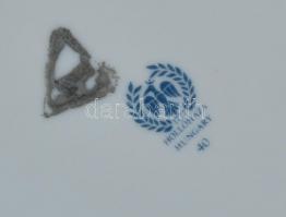 Hollóházi porcelán kakaós csésze készlet  kottás zenei motívummal. Matricás, jelzett, hibátlan. 6 db...