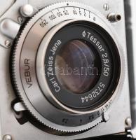 Certo Super Dollina II. fényképezőgép, Zeiss Tessar 2,8/50 bőr tokkal, jó állapotban